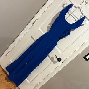 Elegant Blue Sleeveless Jumpsuit